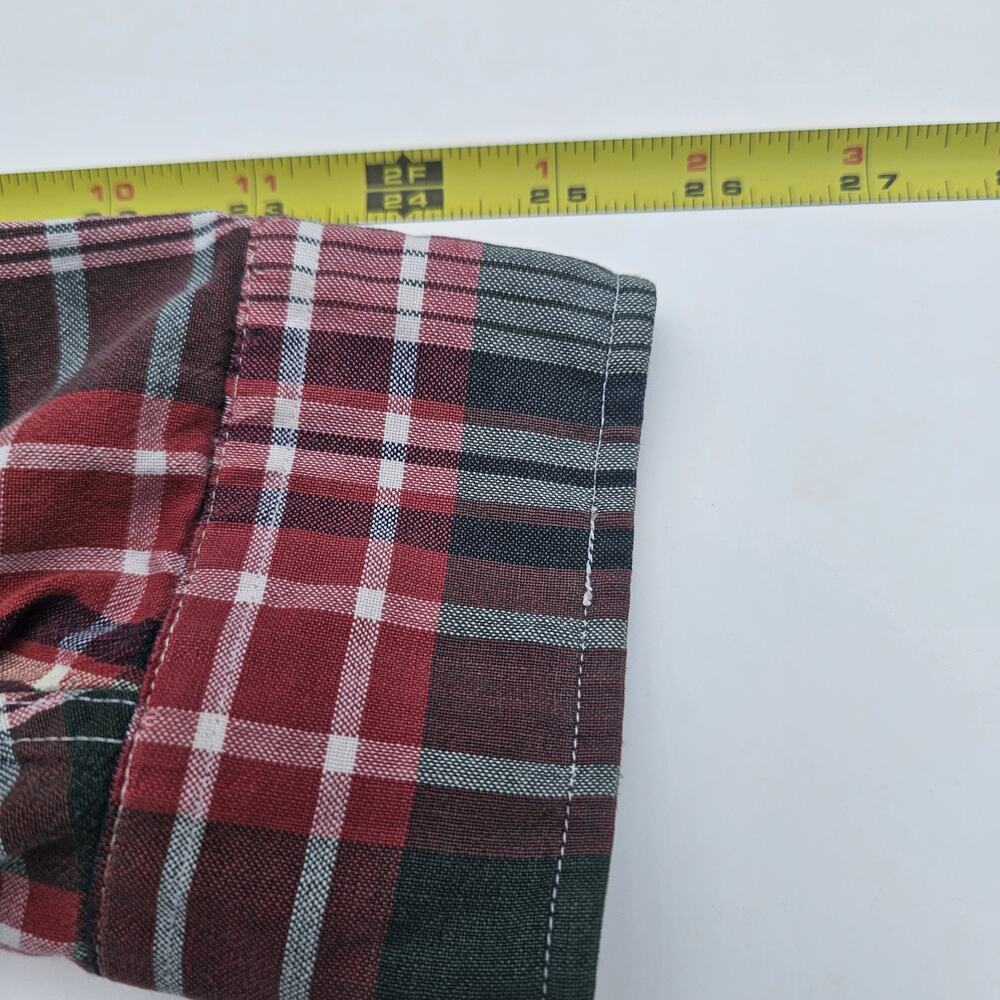 Tango By Max Raab Red Plaid Button Down Mens L/S Shirt XL - Picture 7 of 9